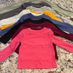 9 long sleeve shirts. Cat & Jack 4T